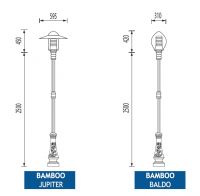 Cột đèn sân vườn Bamboo | Cột đèn trang trí công viên